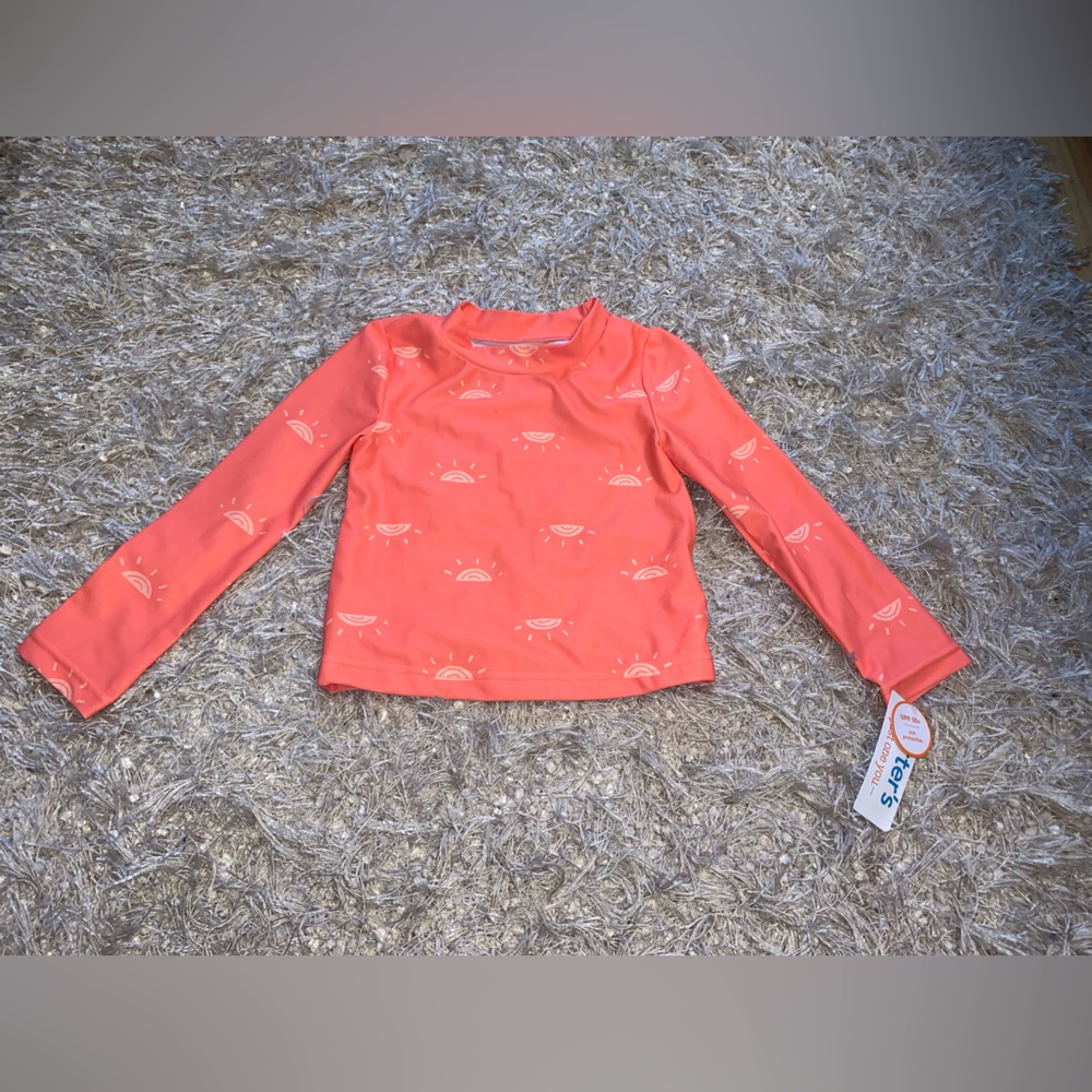 Kids Swim Rash Guard - Coral UPF 50+ size 3T NWT